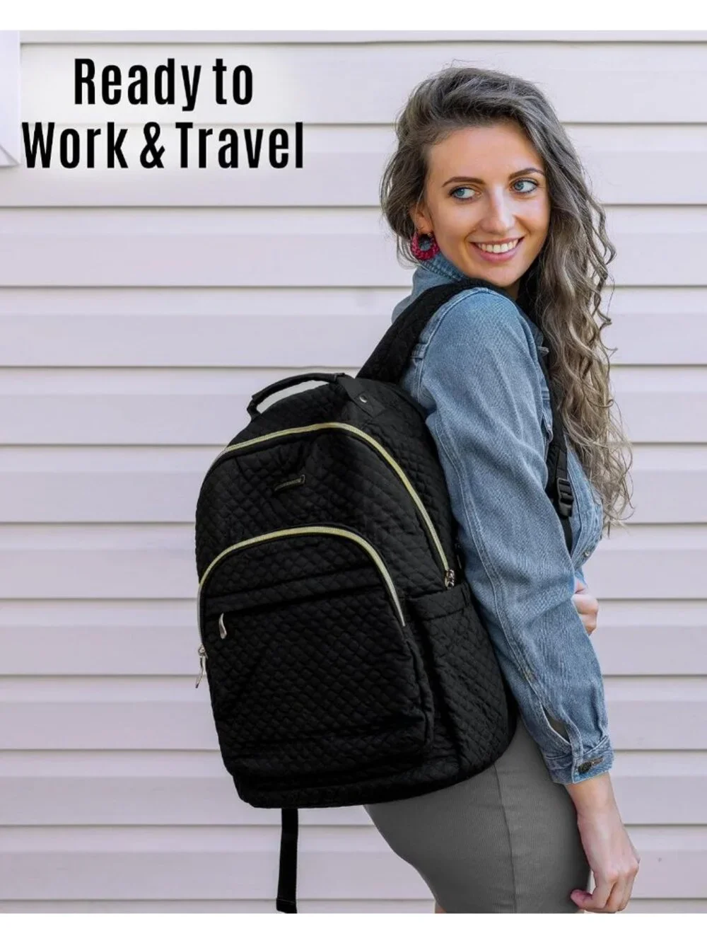 Stylish Women's Laptop Backpack for Work & Travel - Fits 15.6